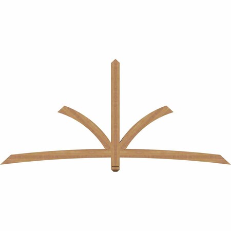 Ekena Millwork Davenport Timber Gable Bracket, Western Red Cedar, 96"W x 44"H x 3 1/2"D x 3 1/2"F, 11/12 Pitch GBW096X44X0404DAV00SWR